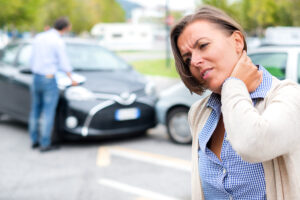 bigstock Woman Feeling Pain After Car A 206745124